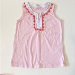 Crewcuts girls pink top with Pom Pom details